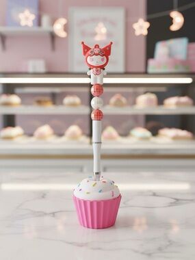 Kuromi Beaded Pen with Character Top - office Supplies